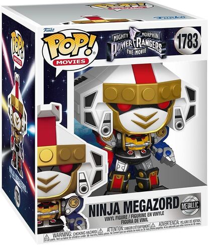 Funko Pop! Super: Mighty Morphin Power Rangers: The Movie - Ninja Megazord - Metallic - Power Rangers Movie - Collectable Vinyl Figure - Gift Idea - Official Merchandise - Toys for Kids & Adults in Saudi Arabia