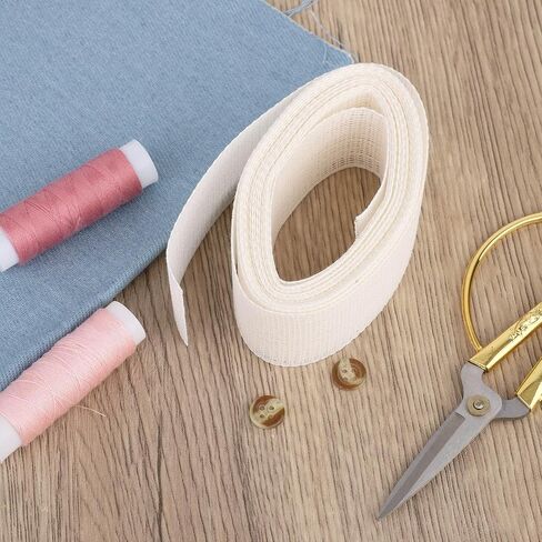 4 Yards Fabric Hemming Guide, Fishbone Lining Tape for Sewing Narrow and Curved Iron Hem Tool Reusable Boning Strip for Trousers Chiffon Silk Dresses Skirts Wedding Veils in Saudi Arabia