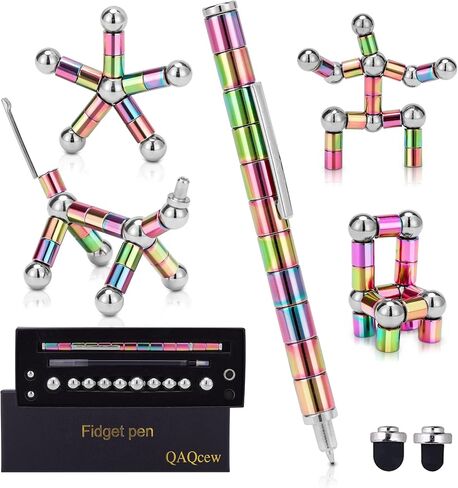 Fidget Pen, Decompression Magnetic Fidget Toy Pen, Magnet Pen Fidget Toy Relieve Pressure Novel Toy Gift for Kids or Friends! （Blue） in Kuwait