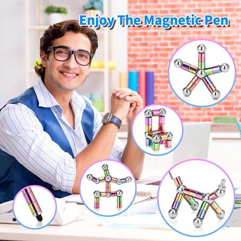 Fidget Pen, Decompression Magnetic Fidget Toy Pen, Magnet Pen Fidget Toy Relieve Pressure Novel Toy Gift for Kids or Friends! （Blue） in Kuwait