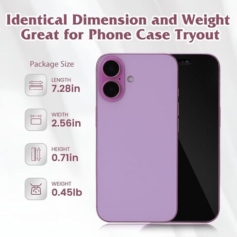 Dummy Fake Phone Model, Looks Like The Real Phone Compatible with Phone 16, for Cell Phone Store Display or Send a Toy Phone 16 for Kids (Pink Rainbow) in Kuwait