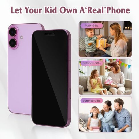 Dummy Fake Phone Model, Looks Like The Real Phone Compatible with Phone 16, for Cell Phone Store Display or Send a Toy Phone 16 for Kids (Pink Rainbow) in Kuwait