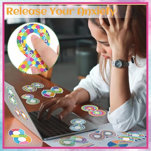Fulmoon 120 PCS Steiety Secnors Strips Strips Trise Trocal Care Sensory Desconsive Deassive Number 8 Thus Fidget Tool for Classroom Desk Onvens Teens Teace Relief (Multicolour) in Kuwait