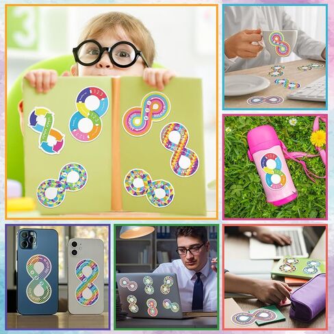 Fulmoon 120 PCS Steiety Secnors Strips Strips Trise Trocal Care Sensory Desconsive Deassive Number 8 Thus Fidget Tool for Classroom Desk Onvens Teens Teace Relief (Multicolour) in Kuwait