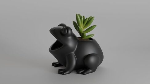 Charming Frog Planter and Desk Organizer – Cute Amphibian Shaped Pot Ideal for Succulents, Pens, or Small Office Supplies in Saudi Arabia