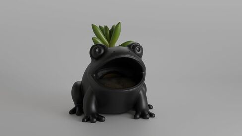 Charming Frog Planter and Desk Organizer – Cute Amphibian Shaped Pot Ideal for Succulents, Pens, or Small Office Supplies in Saudi Arabia