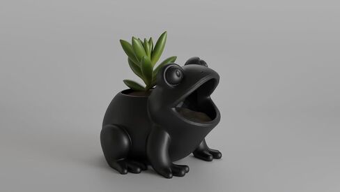 Charming Frog Planter and Desk Organizer – Cute Amphibian Shaped Pot Ideal for Succulents, Pens, or Small Office Supplies in Saudi Arabia