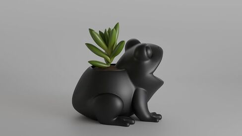 Charming Frog Planter and Desk Organizer – Cute Amphibian Shaped Pot Ideal for Succulents, Pens, or Small Office Supplies in Saudi Arabia