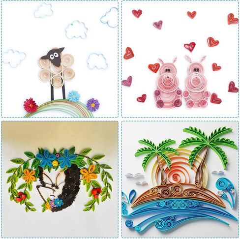 مجموعة Quilling Meccanixity ، شرائط Quilling Paper 21.3 بوصة 3 مم مع قلم أزرق للمبتدئين يدويون يدويون أدوات تدريس الزهرة (Pink ، Pack of 120) in Saudi Arabia