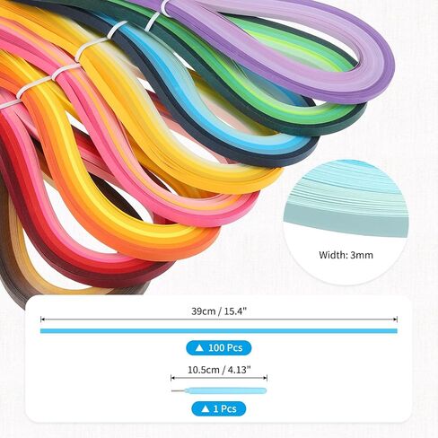 مجموعة Quilling Paper Meccanixity ، 15.4 بوصة 3 مم شرائط Quilling مع قلم أزرق للمبتدئين DIY يدوي أدوات تدريس الأدوات الزهرة (رمادي ، حزمة 100) in Saudi Arabia