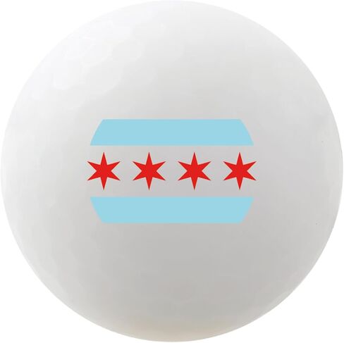 حزم هدايا Volvik Vivid Golf Balls State Edition | كرات الغولف في مدينة شيكاغو إلينوي | مسافة نهائية بملمس ناعم | رؤية عالية وديناميكية هوائية | 4 كرات مع قلم تحديد كروي ومشبك قبعة مغناطيسي in Saudi Arabia