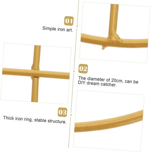 2pcs الحديد الذهب الحديد Dreamcatcher حلقات DIY معلقة الأطواق المعدنية للاسترخ in Kuwait