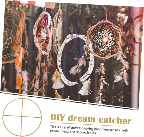 2pcs الحديد الذهب الحديد Dreamcatcher حلقات DIY معلقة الأطواق المعدنية للاسترخ in Kuwait