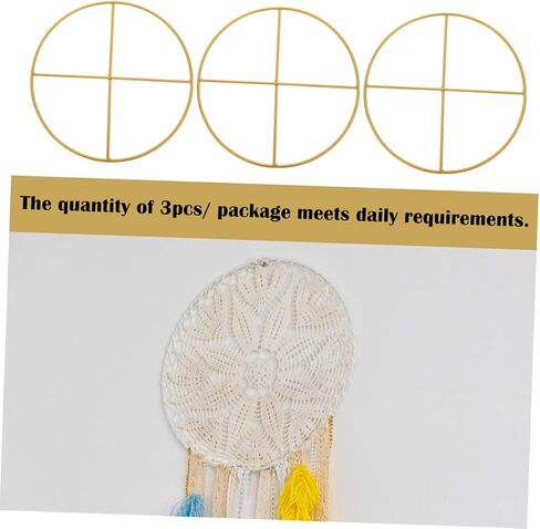 2pcs الحديد الذهب الحديد Dreamcatcher حلقات DIY معلقة الأطواق المعدنية للاسترخ in Kuwait