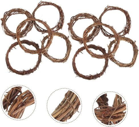 Cabilock 10pcs Rattan Wreath Hoops Natural Decorative Frames for Crafting for Holiday Festivals and Home Decor Projects in Saudi Arabia