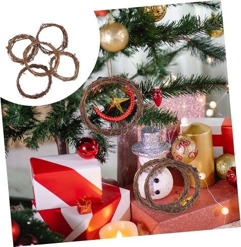 Cabilock 10pcs Rattan Wreath Hoops Natural Decorative Frames for Crafting for Holiday Festivals and Home Decor Projects in Saudi Arabia