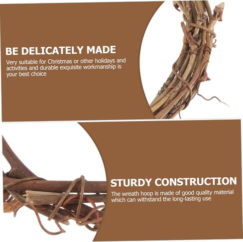 Cabilock 10pcs Rattan Wreath Hoops Natural Decorative Frames for Crafting for Holiday Festivals and Home Decor Projects in Saudi Arabia