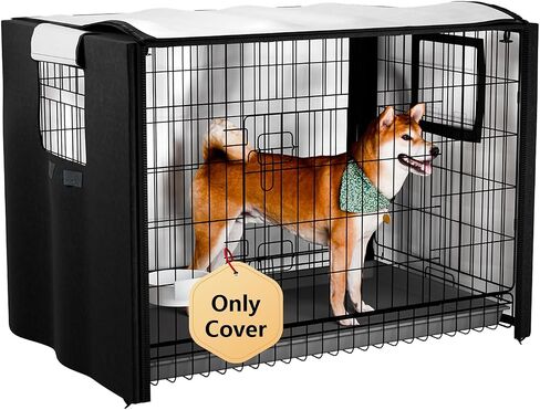 غطاء قفص الكلاب ، غطاء بيت كسنيل PET 420D الثقيلة ، جميع الجوانب مفتوحة مع صناديق الأليف 48 بوصة 48L × 30W × 33H بوصة in Kuwait