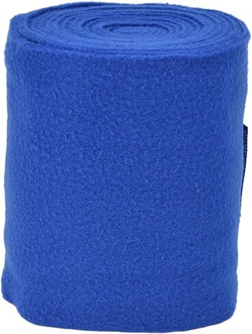 Plplaaoo 4pcs لفائف الصوف الخيول ، لفائف الساق البولو ، مجموعة ألوان البولو الخيول ، طوق Warp Warp و Guard Loop Soft Polyester Set للكلاب الأزرق in Saudi Arabia