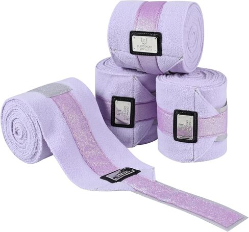 Harrison Howard Horse Polo يلف الترقية مع لفات Bling Leg for Horses 4-Pack Fleece Leg Wraps Supplies Supplies Mavy M in Saudi Arabia