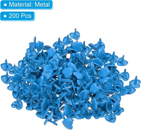 BATIKIL BRADS للحرف الورقية ، 200 PCS أبيض ورق ترحح HEART HEART MINI BRADS SPLIT PINS PAINT CRAFTING SUPPIES لـ DIY Craft Project Book ، 10 مم in Saudi Arabia