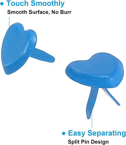 BATIKIL BRADS للحرف الورقية ، 200 PCS أبيض ورق ترحح HEART HEART MINI BRADS SPLIT PINS PAINT CRAFTING SUPPIES لـ DIY Craft Project Book ، 10 مم in Saudi Arabia