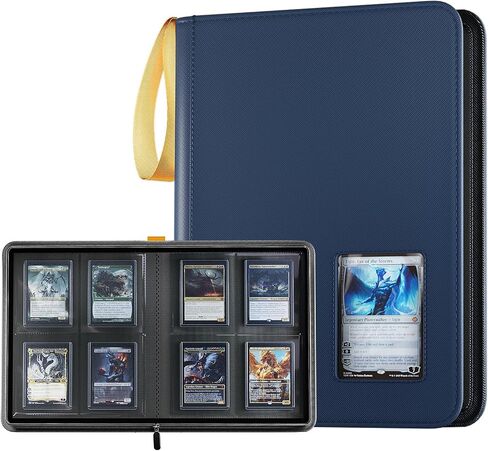 ProCase 4 Pocket Top Loader Binder, Holding 144 Cards in 3"x4" Toploaders, Side Loading Small Book Folder with Clear Window for Pokemon, Trading, Sports Cards Collection TCG, MTG -Black in Saudi Arabia