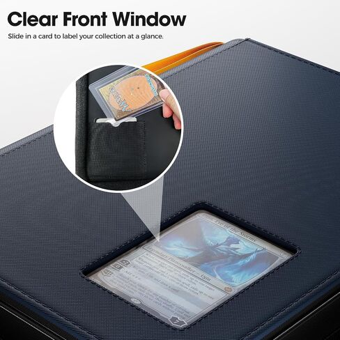 ProCase 4 Pocket Top Loader Binder, Holding 144 Cards in 3"x4" Toploaders, Side Loading Small Book Folder with Clear Window for Pokemon, Trading, Sports Cards Collection TCG, MTG -Black in Saudi Arabia