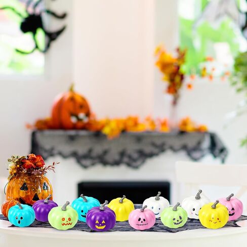 Yalikop 50 PCS Halloween DIY Pumpkin Painting Kits 42 Halloween Halloween متنوعًا من الرغوة الحرفية للطلاء مع فرشاة PANTS PARETTE DISCITION SINGGIVING ATTGIVING ART PARTY (أبيض) in Saudi Arabia