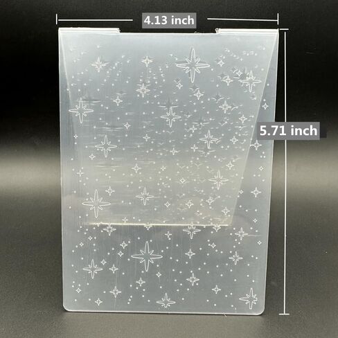قالب مجلدات من البلاستيك ثلاثية الأبعاد النجوم الجميلة النجوم الملمس 4.13x5.71 بوصة لصنع البطاقات تصنع الورق الورق المصنوع يدويًا مصنوعة يدويًا لمستلزمات الفنون in Kuwait