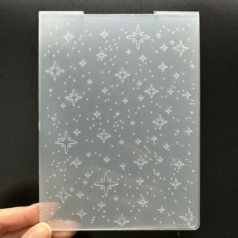 قالب مجلدات من البلاستيك ثلاثية الأبعاد النجوم الجميلة النجوم الملمس 4.13x5.71 بوصة لصنع البطاقات تصنع الورق الورق المصنوع يدويًا مصنوعة يدويًا لمستلزمات الفنون in Kuwait