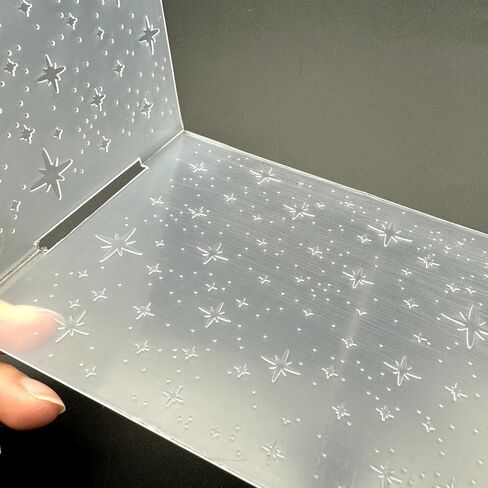 قالب مجلدات من البلاستيك ثلاثية الأبعاد النجوم الجميلة النجوم الملمس 4.13x5.71 بوصة لصنع البطاقات تصنع الورق الورق المصنوع يدويًا مصنوعة يدويًا لمستلزمات الفنون in Kuwait
