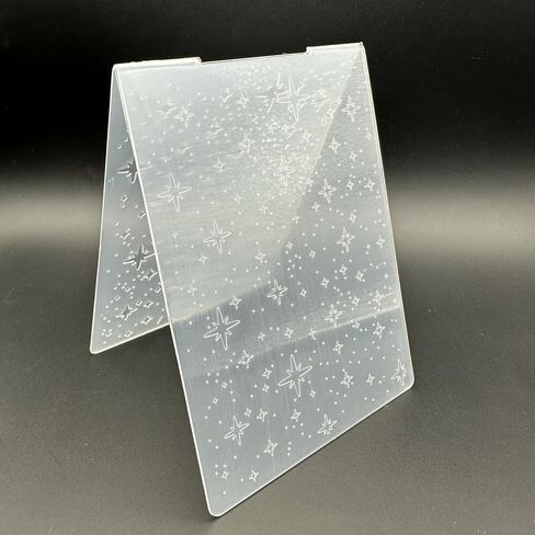 قالب مجلدات من البلاستيك ثلاثية الأبعاد النجوم الجميلة النجوم الملمس 4.13x5.71 بوصة لصنع البطاقات تصنع الورق الورق المصنوع يدويًا مصنوعة يدويًا لمستلزمات الفنون in Kuwait
