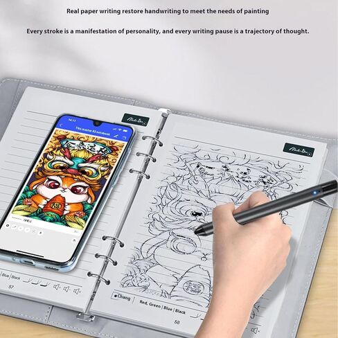 XNOTE - مجموعة الكتابة الذكية التي تعمل بالنيابة ، دفتر إلكتروني مع القلم ، دفتر رقمي مع قلم ذكي ، مثالي للتعلم ، المكتب والرسم ، متوافق مع Android و IOS (أسود) in Saudi Arabia
