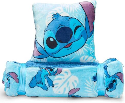 Stitch Sleeping Bag Set - Bundle with 27" x 26" Disney Slumber Bag with Attached Pillow Plus Stickers, More | Lilo and Stitch Camping and Sleepover Supplies in Saudi Arabia