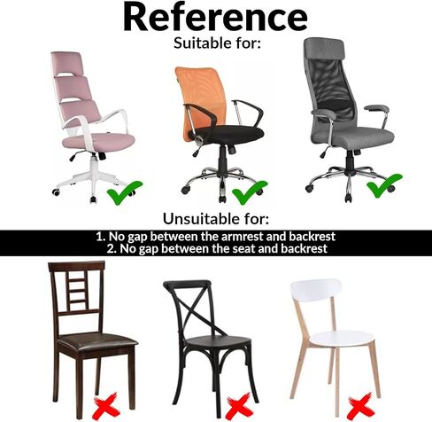 2 Pack Office Chair Covers, Elastic Stretch Computer Chair Seat Slipcovers Universal Fit Removable Washable Protector(Black) in Saudi Arabia