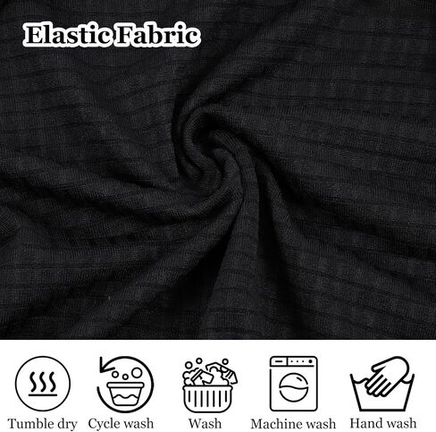 1 PCS Desk Chair Covers Stretchable Gaming Chair Seat Cover Office Chairs Seat Covers Bottom Only Elastic Removable Washable Kitchen Chairs Protective Cover Universal Rotating Seats Slipcover(Black) in Saudi Arabia