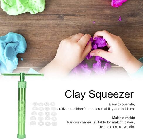 Pilipane Stainless Steel Clay Extruders, Paste Extruder, Sugar Paste Extruder Squeezer Kit for Pottery for Long-Lasting, Artistic, and Personally Constructed Craft Tool Set with 20 in Saudi Arabia