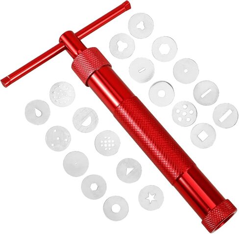 NUOBESTY 1Set Stainless Steel Clay Extruder Tool Set of Professional Squeezer with Molds for Pottery for Artists and Hobbyists to Create Unique Designs in Saudi Arabia
