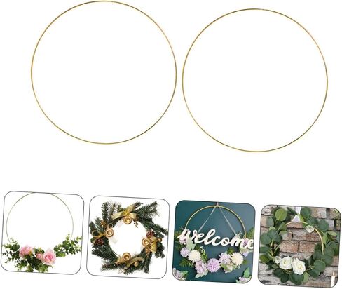 إطارات إكليل كابيلوك 2pcs للمشاريع الحرفية المعدنية القوية للديكور والزفاف لعيد الميلاد والموسمية الحرف الموسمية in Saudi Arabia