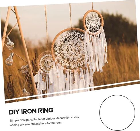 Mobestech 6pcs Circle Hoop Metal Metal Floral Ring For Dream Catcher DIY in Saudi Arabia