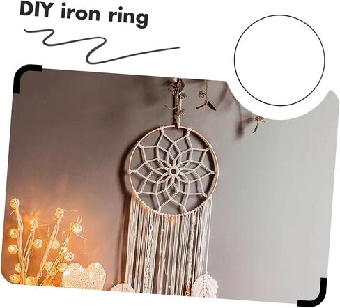 Mobestech 6pcs Circle Hoop Metal Metal Floral Ring For Dream Catcher DIY in Saudi Arabia