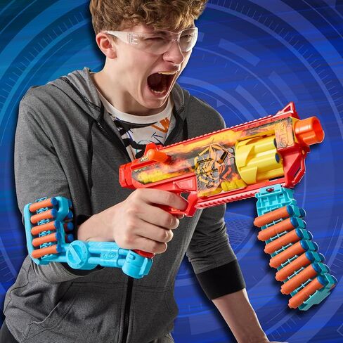 Nerf Loadout FlareFusion Blaster, 3 Interchangeable Attachment Accessories, 18 Nerf N1 Darts, Kids Toys & Gifts, Ages 8+ (Amazon Exclusive) in Saudi Arabia