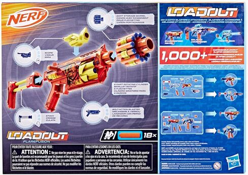 Nerf Loadout FlareFusion Blaster, 3 Interchangeable Attachment Accessories, 18 Nerf N1 Darts, Kids Toys & Gifts, Ages 8+ (Amazon Exclusive) in Saudi Arabia