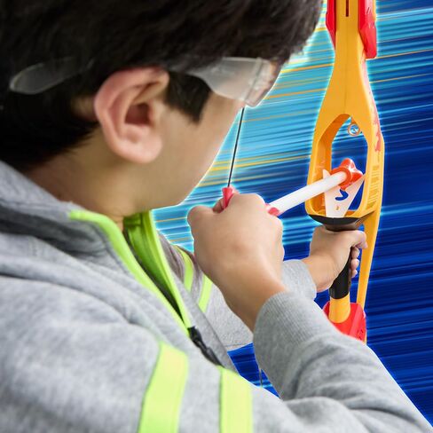 NERF Pyrostrike Megabow ، حرائق القوس بحجم 42 بوصة تصل إلى 105 قدم ، 2 سهام مع نصائح ناعمة ، ألعاب وهدايا في الهواء الطلق ، تتراوح أعمارهم بين 10+ (Amazon Exclusive) in Kuwait