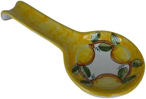 Ceramic Spoon Rest - Italian Large Spoon Rest, Made on the AmalfiCoast, Lemon Spoon Rest, Ceramic Houseware, Made in Italy Pottery, Dishwasher and Microwave Safe in Saudi Arabia
