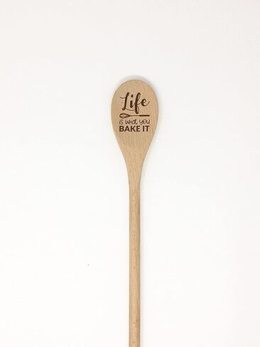 Life is What You Bake It 14" Engraved Wooden Spoon. in Saudi Arabia