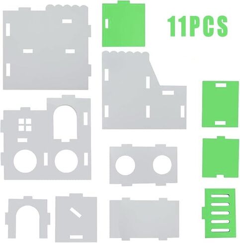 أخضر كبير 6.3 بوصة مغامرات خشبية مريحة - مخبأ مع سلم تسلق للهامستر و gerbils (للحيوانات الأليفة الصغيرة) القوارض in Kuwait