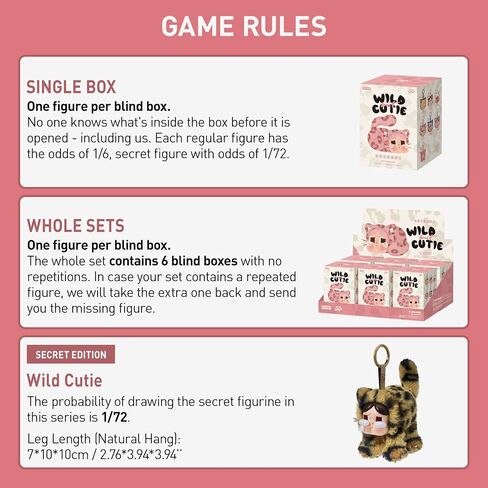 Pop Mart Crybaby Wild لكن Cutie Series - صندوق أعمى قلادة فينيل ، وأشكال التصميم العشوائية ، ديكورات ألعاب قابلة للتحصيل ، وهدايا عيد ميلاد العطلات للفتيات والفتيان ، صندوق واحد in Kuwait