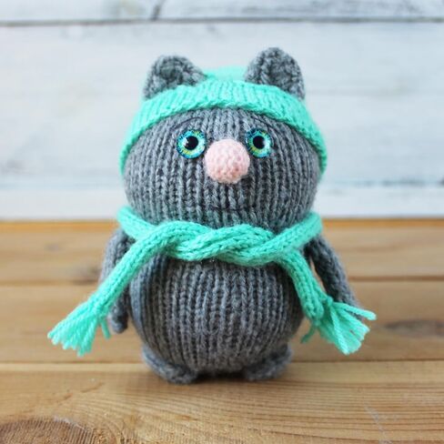 لعبة الكروشيه المصنوعة يدويًا Amigurumi-4.3 "(11 سم) لعبة محشوة مع عيون زجاجية ، خيوط أكريليك ، ملء غير حساس ، دمية كاتشيه قابلة للتحصيل للديكور المنزلي أو الهدية in Saudi Arabia